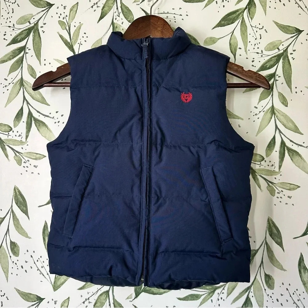 Chaps down puffer vest for youth boy. Size 4. Navy.